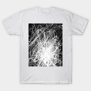 Black and White Drip Painting T-Shirt